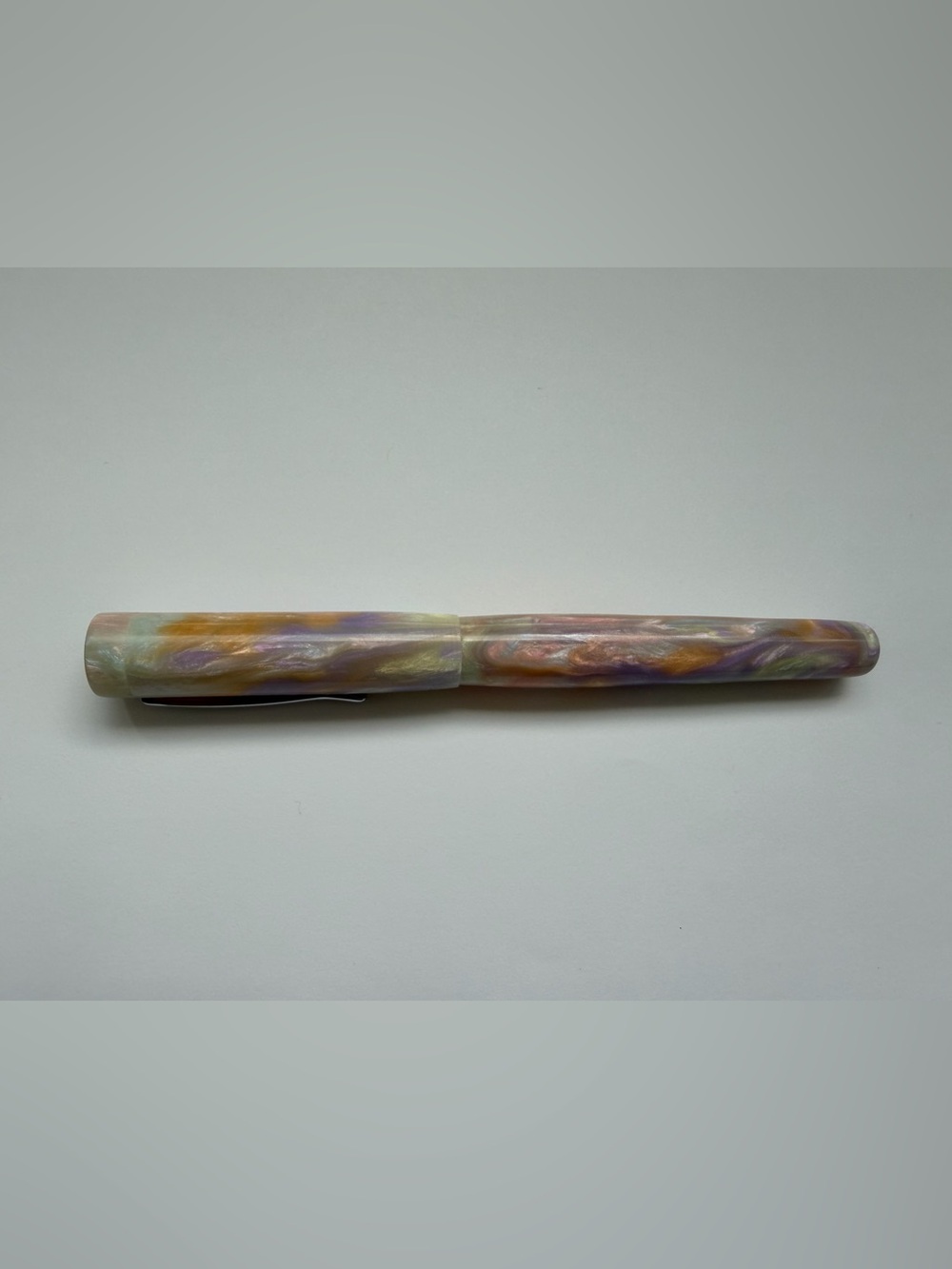 New River City Fountain Pen Company Opal Dark Fineview Resin Rainbow Broad Nib